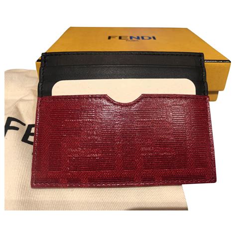 fendi card case red|fendi wallet.